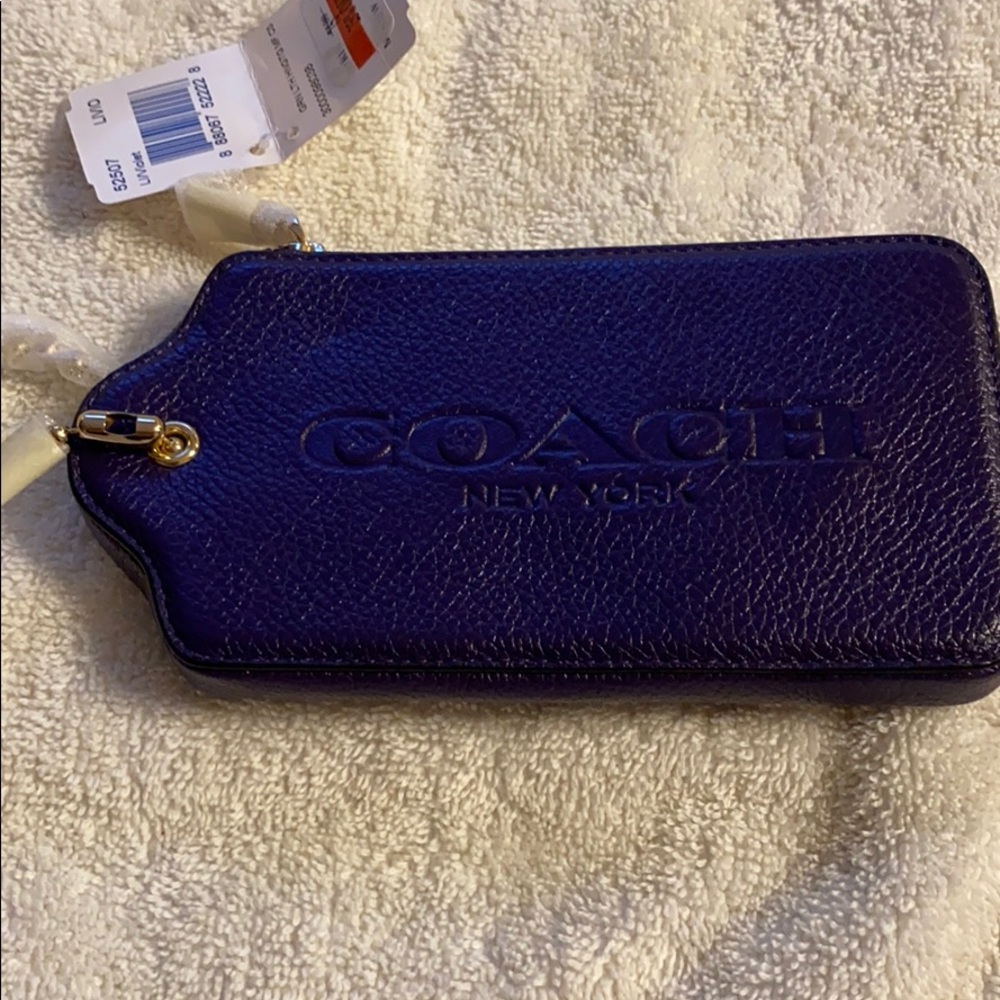 Coach purple leather small bag